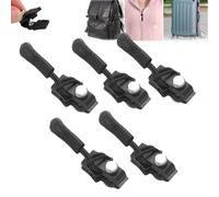 Removable Universal Zipper Repairer, Instant Zipper Fix Sliding Teeth Screw Head, Universal Instant Zipper Repair Replacement Kit, Fix Zipper Removable Rescue Replacement Pack (L,5PCS)