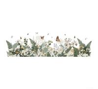 Removable Vinyl Wall Decals with Green Plants and Floral Patterns for Decorating Various Indoor Spaces