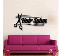 Removable Wall Stickers Vinyl Decals Hairdressing Spa Salon Logo Scissors Barber Shop Style Store Decoration Wall Stickers 55 * 88 Cm