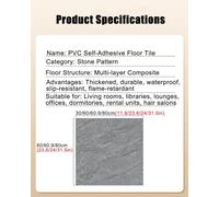 Removable Waterproof Floor Stickers, Self-Adhesive DIY PVC Flooring for Renters, Floors Tile for Staircase, Bathroom, Kitchen(D3-60.9x60.9cm)