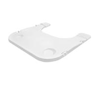 Removable Wheelchair Tray Table Accessory with 2 Cup Holders and 4 Hooks, 0.59in Stopper, Fits Wheelchair Arms of 19.5-20.5in, for Adult Elderly Eating Reading Sturdy (White)