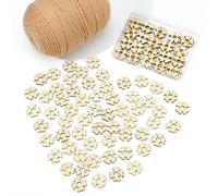 Removable Wooden Pom Pom Buttons for Hat, 100 Pcs 20mm Faux Fur Poms Poms Keepers on Handmade Beanies Knitted Hat Making Fastener Tool Pompom Holders Accessories for Knitting Beanies and Toques