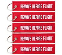 REMOVE BEFORE FLIGHT Keyring Keychain 5X