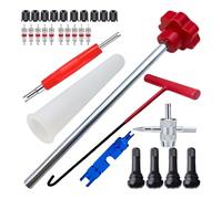 Remover Set 30 Pieces Quick Change T- | Valve Core Installation Tools - Replacement Repair Kit Storage Box Magnet Tip | for Motorcycle Car Truck Bicycle Tire Trailer Scooter ATV Grass Clippers