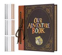 Remowith Scrapbook Kit, 23x18cm DIY Photo Album Supplies Hardcover Kraft Paper with 20 Sheets 40 Khaki Pages, Creative Craft Gift with Accessories for Anniversary, Wedding, Birthday, Travel