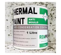 Rempro Thermal Paint 1 Litre - Anti Mould Paint Whith & Anti Condensation Insulating with Glass Bubble Technology (Textured)