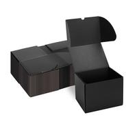 Rempry 8x6x6 Inches Black Small Shipping Boxes Pack of 25, Cardboard Corrugated Mailer Boxes for Packaging Small Business, Small Gift Boxes for Mailing Present