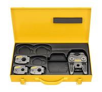 Rems Press Rings S Set (V 15+18+22 Z8, with Intermediate Pliers, Continuously Swivelling, in Sheet Steel Box) 574613 R