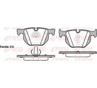 Brake pads Rear Axle 0381.61 REMSA for BMW X5 X6
