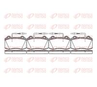 REMSA 0434.14 Brake Pad Set, disc brake for PEUGEOT