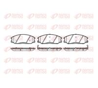 REMSA 0771.02 Brake Pad Set, disc brake for HYUNDAI,SSANGYONG
