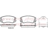 REMSA 0953.22 Brake Pad Set, disc brake for HYUNDAI,HYUNDAI (BEIJING),KIA,KIA (D