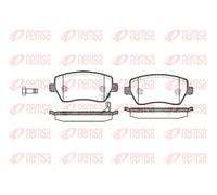 Brake pads Front Axle 0987.11 REMSA for NISSAN OPEL