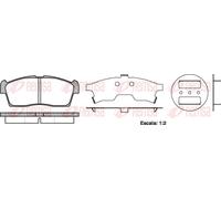 Brake pads Front Axle 1199.00 REMSA for PEUGEOT CITROËN MITSUBISHI HYUNDAI