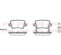 Brake pads Rear Axle 1206.02 REMSA for HONDA CIVIC IX CIVIC VIII Hatchback