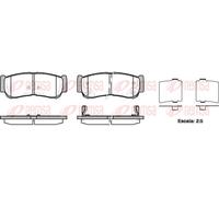 Brake pads Rear Axle 1239.02 REMSA for HYUNDAI H-1 / STAREX Bus H-1 Van