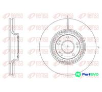 REMSA FRONT 2 X BRAKE DISC 6252510