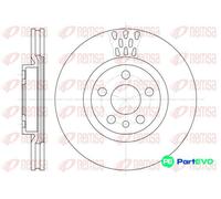 REMSA FRONT 2 X BRAKE DISC 630511 FOR CITROËN FIAT PEUGEOT