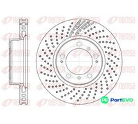 REMSA FRONT LEFT 2 X BRAKE DISC 6113310 FOR PORSCHE