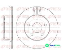 REMSA FRONT LEFT 2 X BRAKE DISC 662610 FOR JEEP