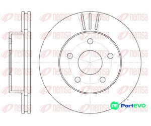 REMSA FRONT LEFT 2 X BRAKE DISC 662610 FOR JEEP