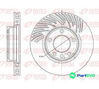 REMSA FRONT LEFT 2 X BRAKE DISC 677310 FOR PORSCHE VW
