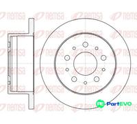 REMSA REAR 2 X BRAKE DISC 6105500 FOR TOYOTA