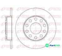 2x Brake disc Rear Axle solid 6753.00 REMSA for AUDI SEAT