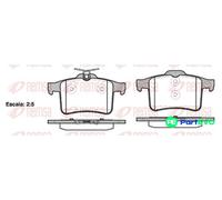 REMSA REAR DISC BRAKE BRAKE PAD SET 142800 FOR JAGUAR