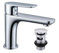 Remus Chrome Basin Mono Tap Single Lever Swivel Handle Basin Mixer Sink Tap Inc Click Clack Waste