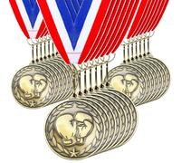Remuuly 30 Pcs Award Medals Bulk 2'' Gold Trophy Award Winner Metal First Place with Neck Ribbons Award Prize Gift for Tournaments Match Sports Competition Teams Adult (Boxing)