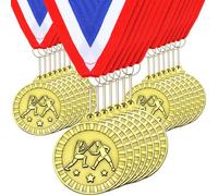 Remuuly 30 Pcs Award Medals Bulk 2'' Gold Trophy Award Winner Metal First Place with Neck Ribbons Prize Gift for Tournaments Match Sports Competition Teams Adult (Fencing)