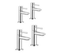 Remy Twin Hot & Cold Basin and Bath Taps Chrome