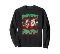Ren and Stimpy Christmas Happy Joy Ugly Sweater Sweatshirt