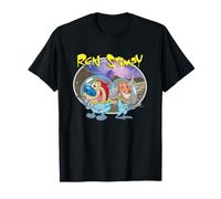Ren And Stimpy In Space Suits On The Moon T-Shirt