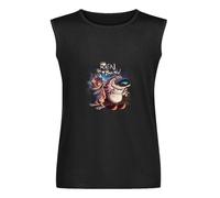Ren & and Stimpy Nicktoons Stars Darkened Madness Image Vest Tank T-Shirt Cotton Men Black Sleeveless Tee L