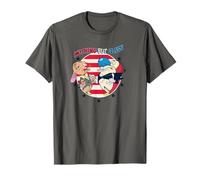 Ren and Stimpy Nothing But Class American Flag Poster T-Shirt