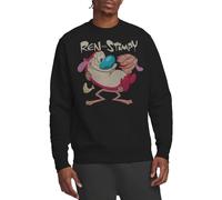 Ren And Stimpy Two Of A Kind Crew Sweatshirt, Black, Large
