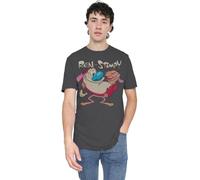 Ren And Stimpy Two of A Kind Unisex T Shirt, Black, X-Large