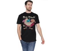 Ren And Stimpy Two of A Kind Unisex T Shirt, Black, XXXX-Large