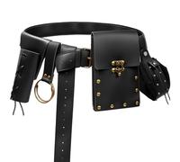 Ren Faire Costume Accessories Medieval Belt Pouch Coin Purse Skirt Hike Sets Festival Halloween Casual Fanny Pack Waist Bag, Sword-Black, Standard, Renaissance Costume Sets