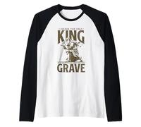 Ren Faire I Serve The Only King Who Beat Death Hell Grave Raglan Baseball Tee