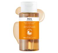 REN Ready Steady Glow Daily AHA Tonic, 250ml ? Exfoliating Toner with Lactic Acid & Salicin, Brightens Skin, Reduces Pores and Dark Spots, Smooths