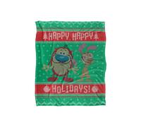 Ren & Stimpy Ren & Stimpy Swearter Silky Touch Super Soft Throw Blanket 152 X 127 cm in White Ren & Stimpy White 152 X 127 cm