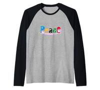 Ren-World 28 People's Dream Peace All World Diversity Heart Cherry Blossom Honey Bee Raglan Baseball Tee