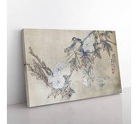 Ren Yi Japanese Art 2 Asian Japanese Canvas Wall Art Print Ready to Hang, Framed Picture for Living Room Bedroom Home Office Décor, 76x50 cm (30x20 Inch)