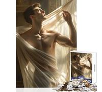 Renaissance Adonis︰ Light And Shadow Puzzles for Adults 1000 Piece Secret Santa Gifts Suitable for Couples Home Decoration Toys for 14+ Puzzle Game Offered (38x26cm)