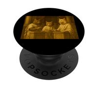 Renaissance Art Inspired Cat Illustration - Fun Cute PopSockets Adhesive PopGrip