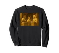 Renaissance Art Inspired Cat Illustration - Fun Cute Sweatshirt