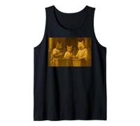 Renaissance Art Inspired Cat Illustration - Fun Cute Tank Top